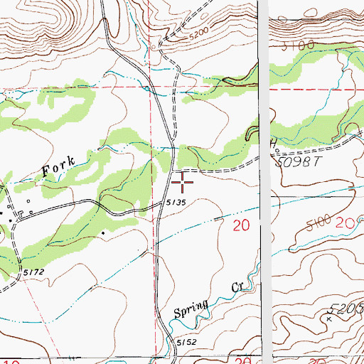 Topographic Map of 06N14E20B___01 Well, MT