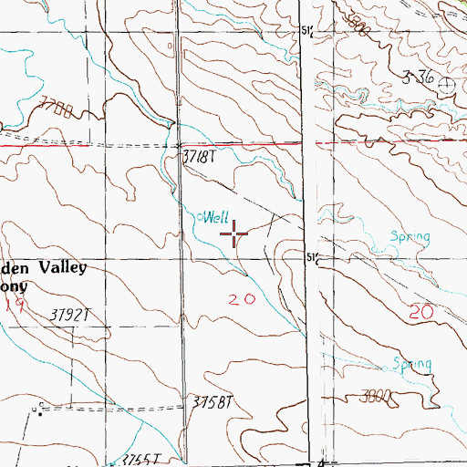 Topographic Map of 06N20E20BBC_01 Well, MT