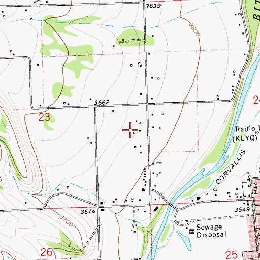 Topographic Map of 06N21W23DADA01 Well, MT