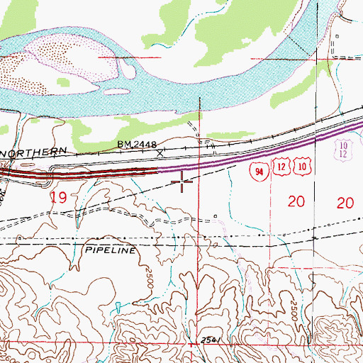 Topographic Map of 06N44E19ADD_01 Well, MT