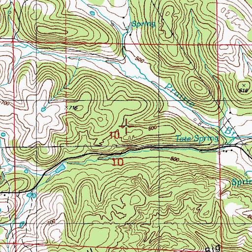 Topographic Map of Roseborough Mine, AR
