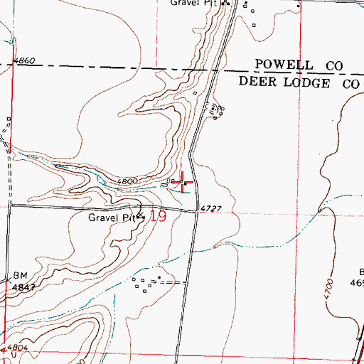Topographic Map of 06N09W19AC__02 Well, MT