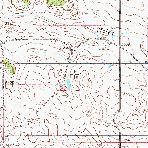 Topographic Map of 06N54E22ABC_01 Well, MT