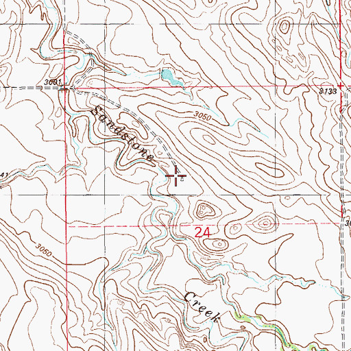 Topographic Map of 06N58E24BDAC01 Well, MT