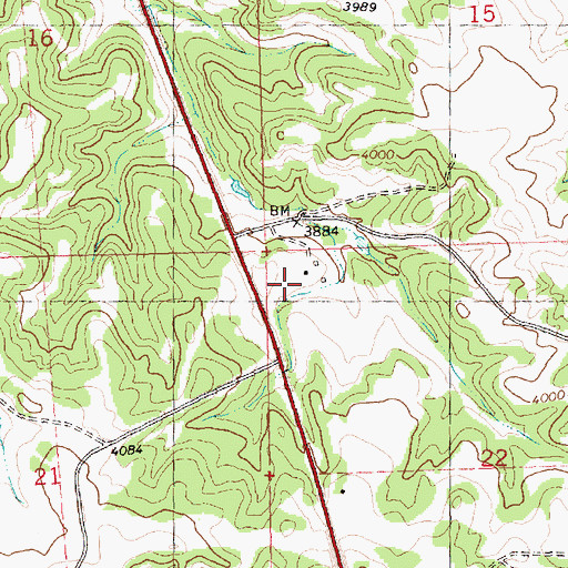 Topographic Map of 06N26E22BBBD01 Well, MT