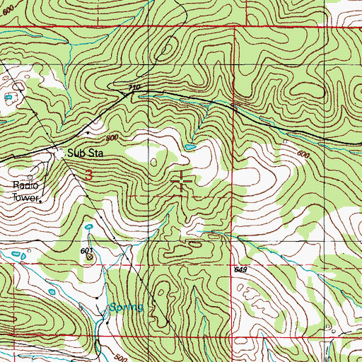 Topographic Map of Rowe Field Mine, AR