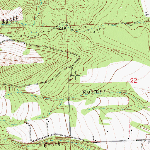 Topographic Map of 06N21W22BCCA01 Well, MT