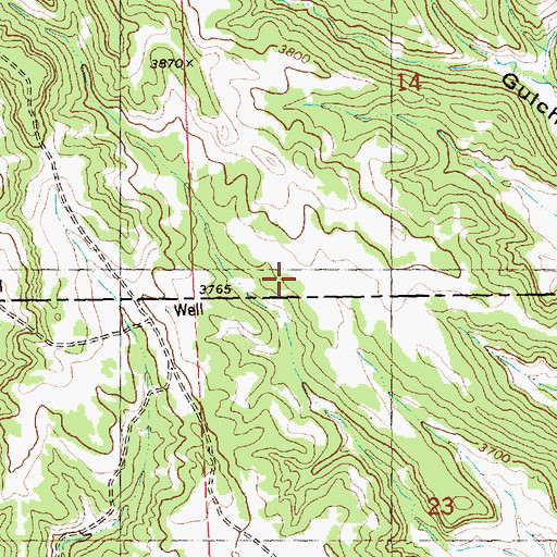 Topographic Map of 06N28E22AAAA01 Well, MT