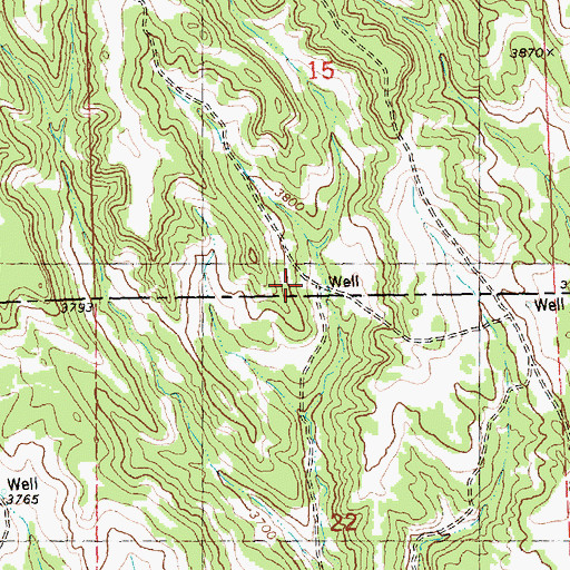 Topographic Map of 06N28E15DCCC01 Well, MT
