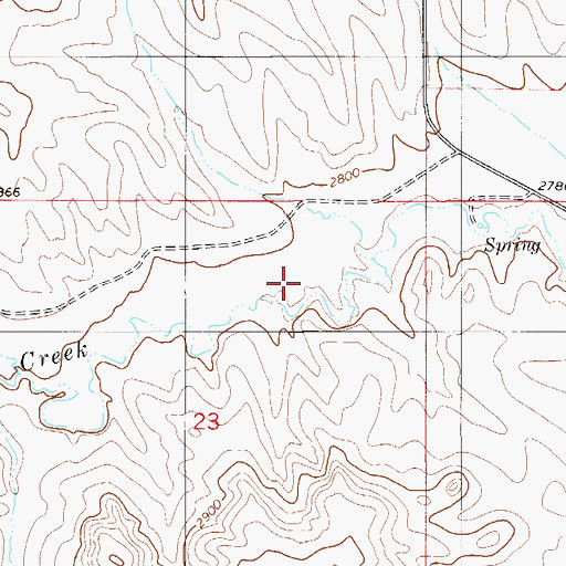 Topographic Map of 06N55E23ABDA01 Well, MT