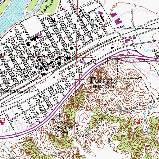 Topographic Map of 06N40E24BB__01 Well, MT