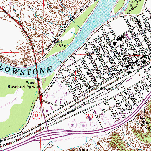 Topographic Map of 06N40E23BA__01 Well, MT