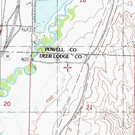 Topographic Map of 06N09W21BA__01 Well, MT