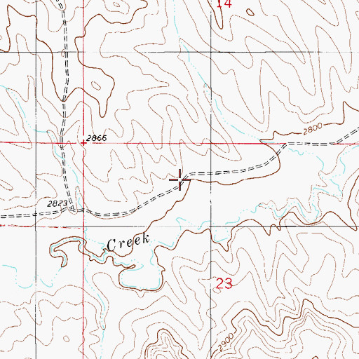 Topographic Map of 06N55E23BA__01 Well, MT
