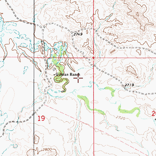 Topographic Map of 06N53E19AA__01 Well, MT