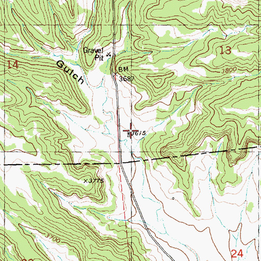 Topographic Map of 06N28E13CCC_01 Well, MT