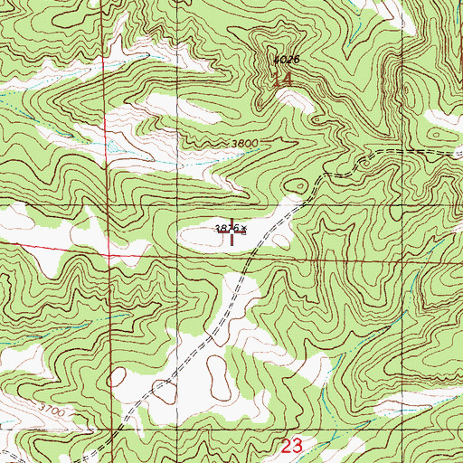 Topographic Map of 06N24E14CDDB01 Well, MT