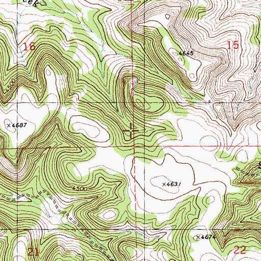 Topographic Map of 06N27E15CCC_01 Spring, MT