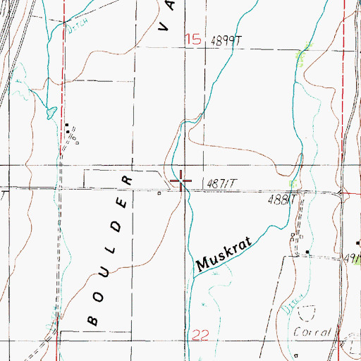 Topographic Map of 06N04W15DCC_01 Well, MT