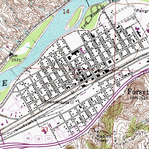 Topographic Map of 06N40E23ABAB01 Well, MT