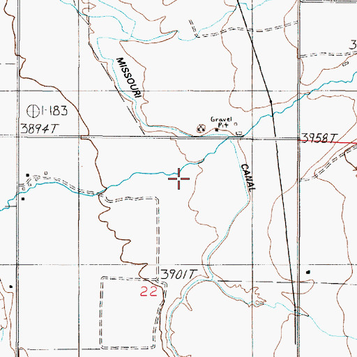 Topographic Map of 06N02E22AB__01 Well, MT