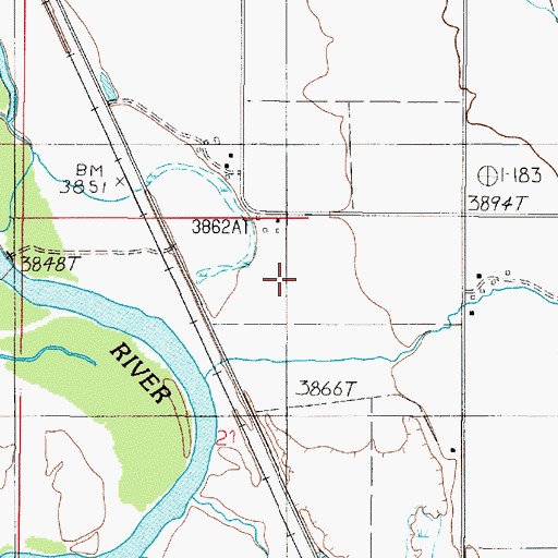 Topographic Map of 06N02E21AB__01 Well, MT