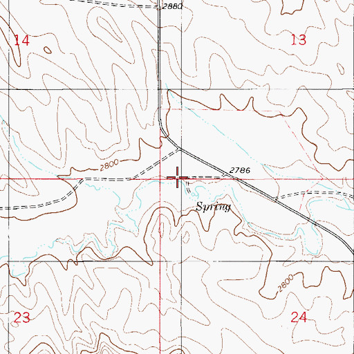 Topographic Map of 06N55E24BB__01 Well, MT