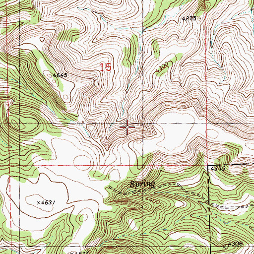 Topographic Map of 06N27E15DCA_01 Spring, MT