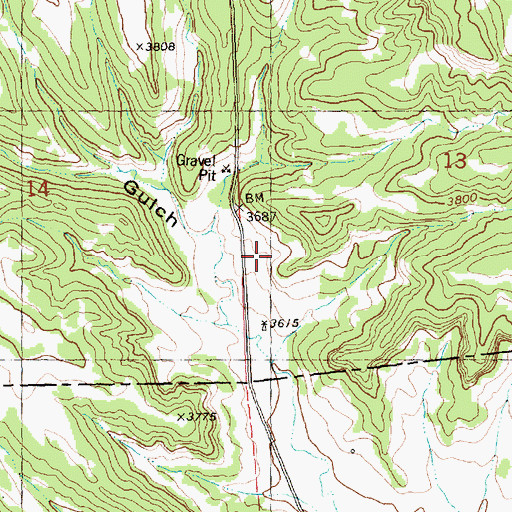 Topographic Map of 06N28E12CBCB01 Well, MT
