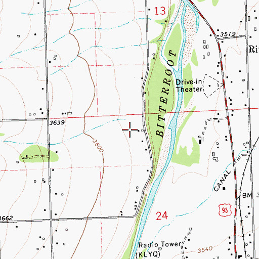 Topographic Map of 06N21W24BAAC01 Well, MT