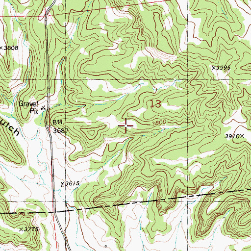 Topographic Map of 06N28E12BDCD01 Well, MT