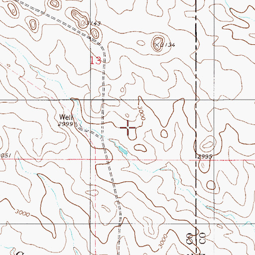 Topographic Map of 06N54E24AB__01 Well, MT