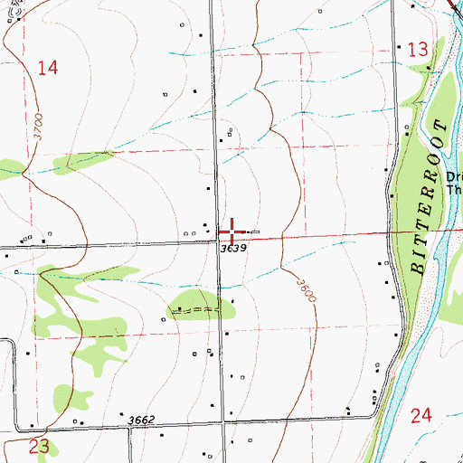 Topographic Map of 06N21W13CCCD01 Well, MT
