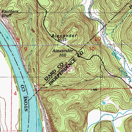 Topographic Map of South Hill Prospect, AR