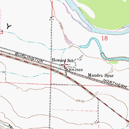 Topographic Map of 06N39E18C___01 Well, MT