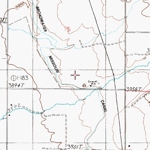 Topographic Map of 06N02E15DC__01 Well, MT