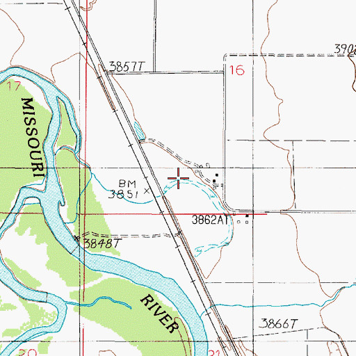 Topographic Map of 06N02E16CD__01 Well, MT