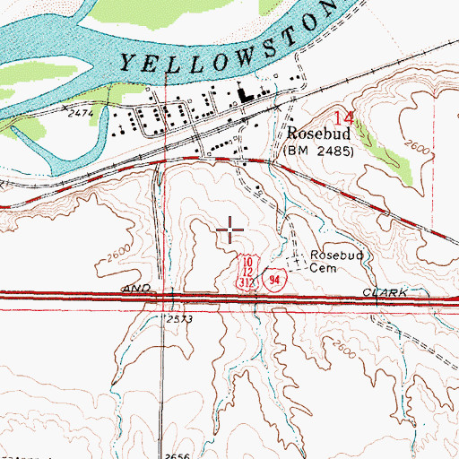 Topographic Map of 06N42E14C___01 Well, MT