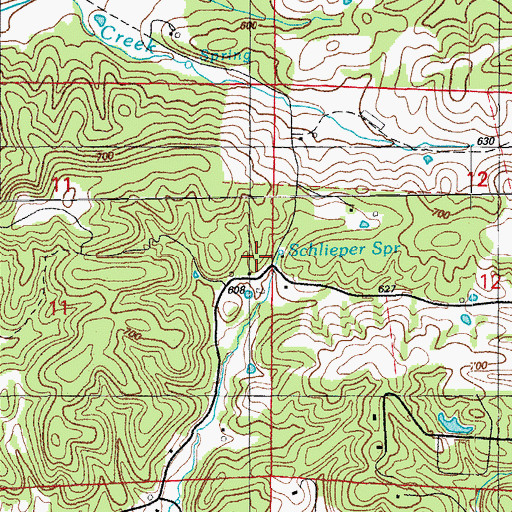 Topographic Map of Schlieper Mine, AR