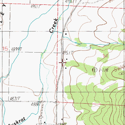 Topographic Map of 06N04W14CBB_01 Well, MT