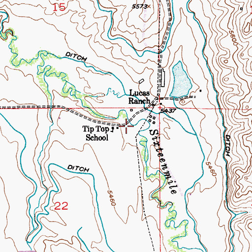 Topographic Map of 06N08E22AA__01 Well, MT