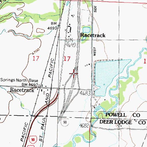 Topographic Map of 06N09W17DA__01 Well, MT