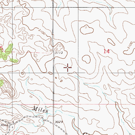 Topographic Map of 06N54E14CB__01 Well, MT