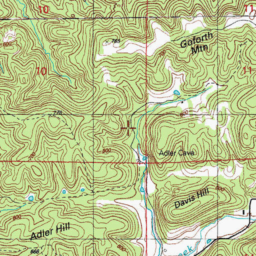 Topographic Map of Searcy Mine, AR