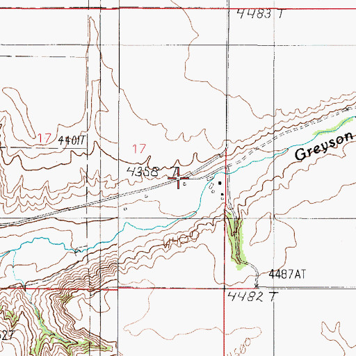 Topographic Map of 06N03E17DA__01 Well, MT