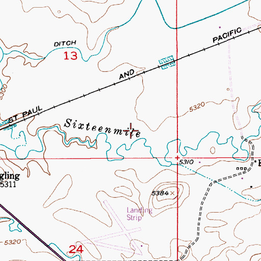 Topographic Map of 06N07E13DD__01 Well, MT