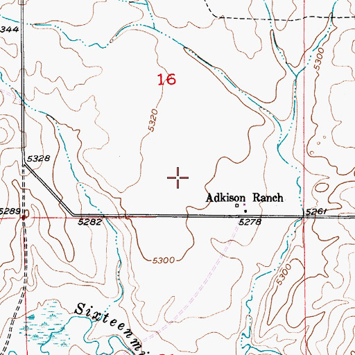Topographic Map of 06N07E16DC__01 Well, MT