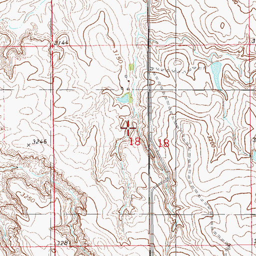 Topographic Map of 06N60E18BD__01 Well, MT