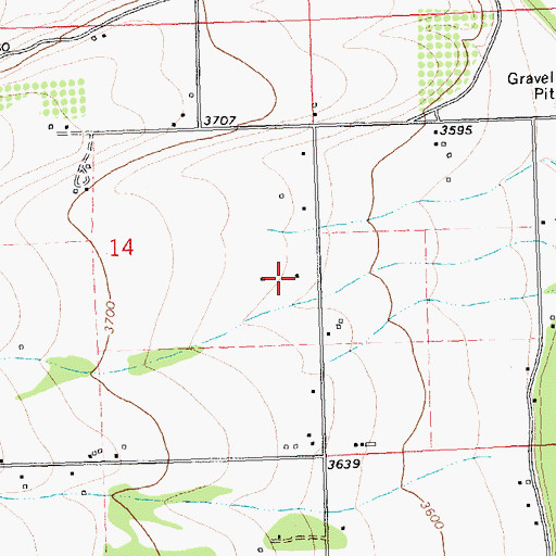 Topographic Map of 06N21W14DAAD01 Well, MT