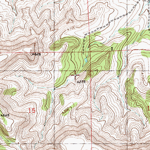 Topographic Map of 06N27E15AAA_01 Spring, MT